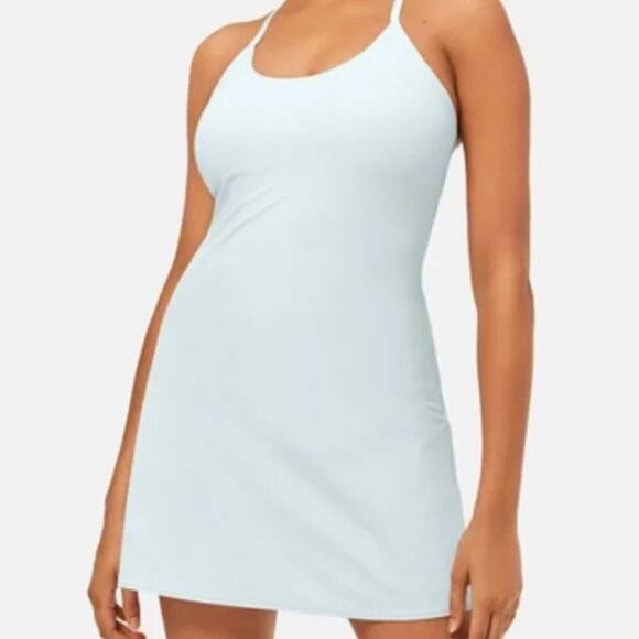 Outdoor Voices Exercise Dress White Small Adjustable Straps Shorts Pockets - Picture 1 of 12